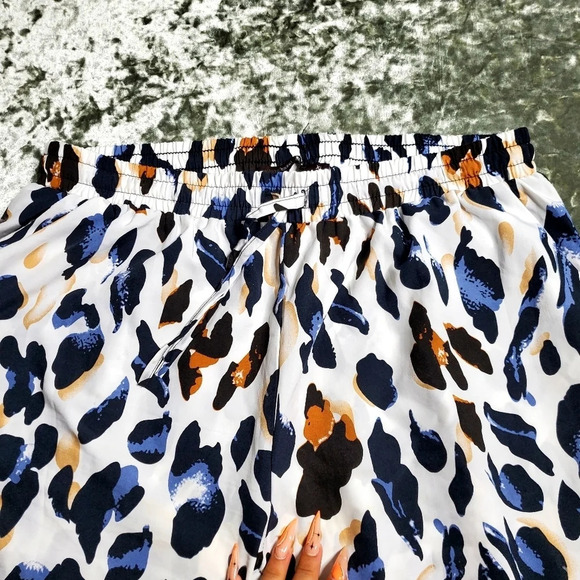 Azel Hazel Colorful Leopard Print Wide Leg Pants - Picture 5 of 11